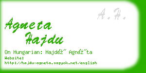 agneta hajdu business card